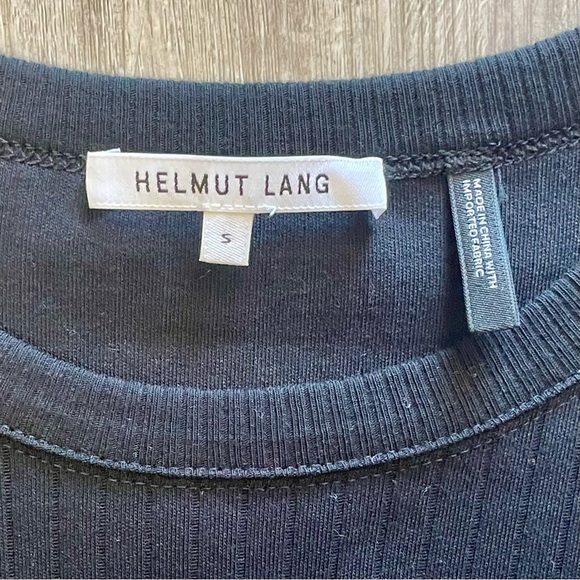 Helmut Lang Ribbed Cutout Mini Dress in Black Size Small - Picture 14 of 15